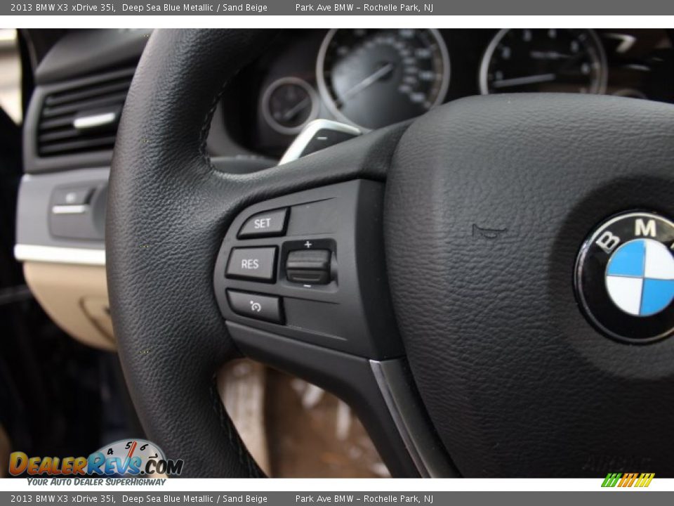 2013 BMW X3 xDrive 35i Deep Sea Blue Metallic / Sand Beige Photo #17