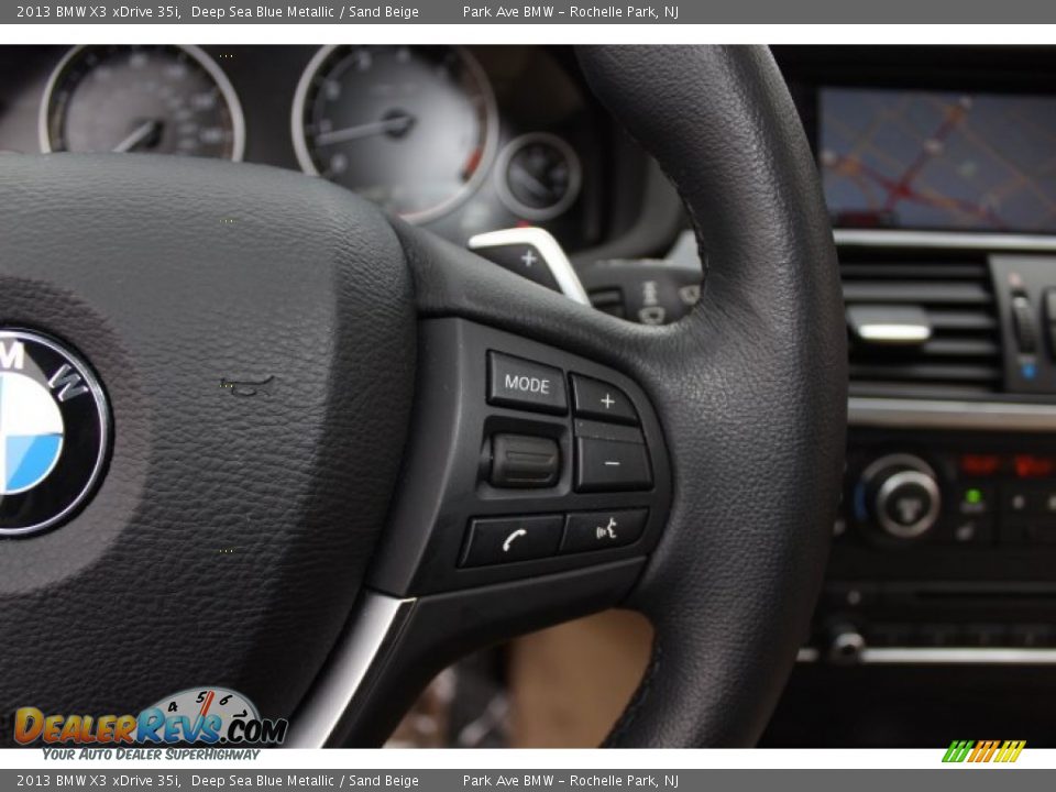 2013 BMW X3 xDrive 35i Deep Sea Blue Metallic / Sand Beige Photo #18