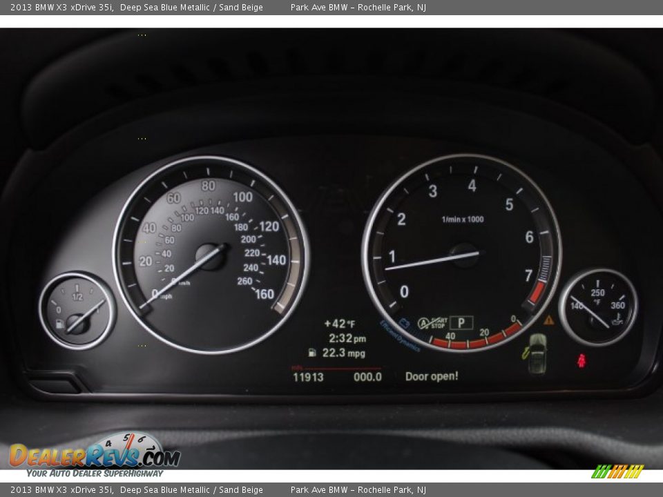 2013 BMW X3 xDrive 35i Deep Sea Blue Metallic / Sand Beige Photo #19