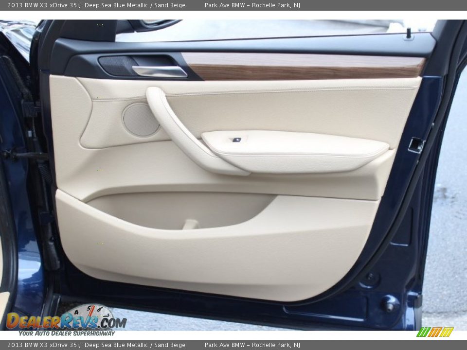 2013 BMW X3 xDrive 35i Deep Sea Blue Metallic / Sand Beige Photo #25