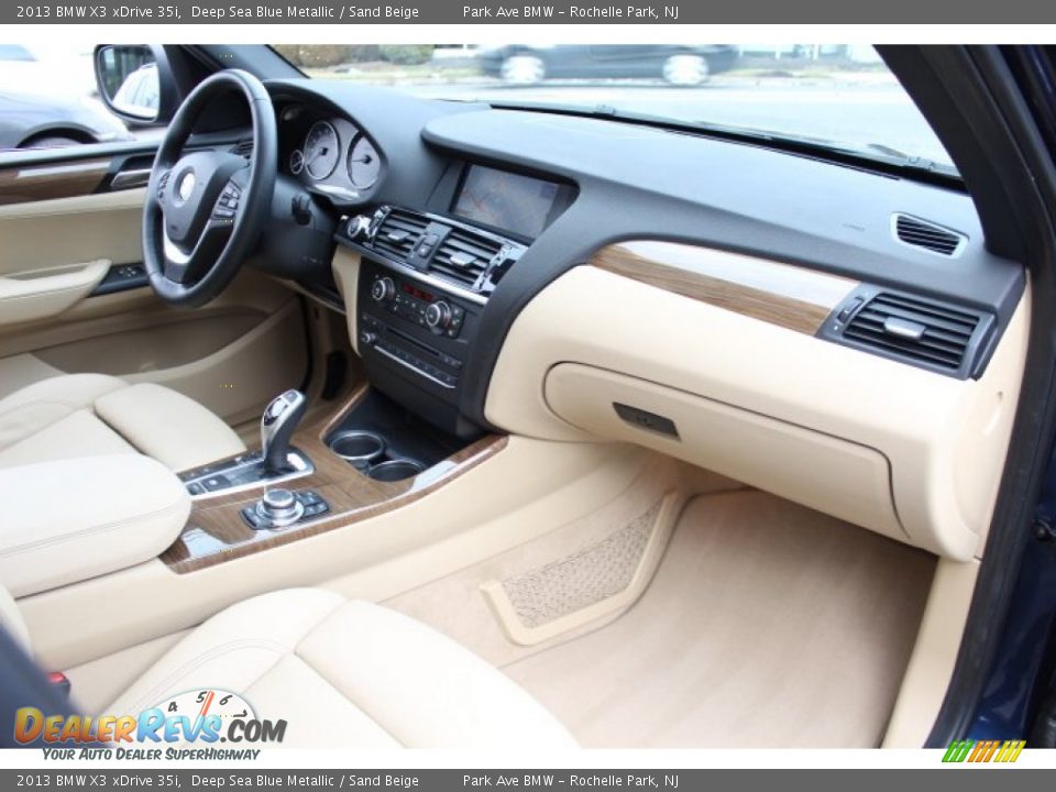 2013 BMW X3 xDrive 35i Deep Sea Blue Metallic / Sand Beige Photo #26