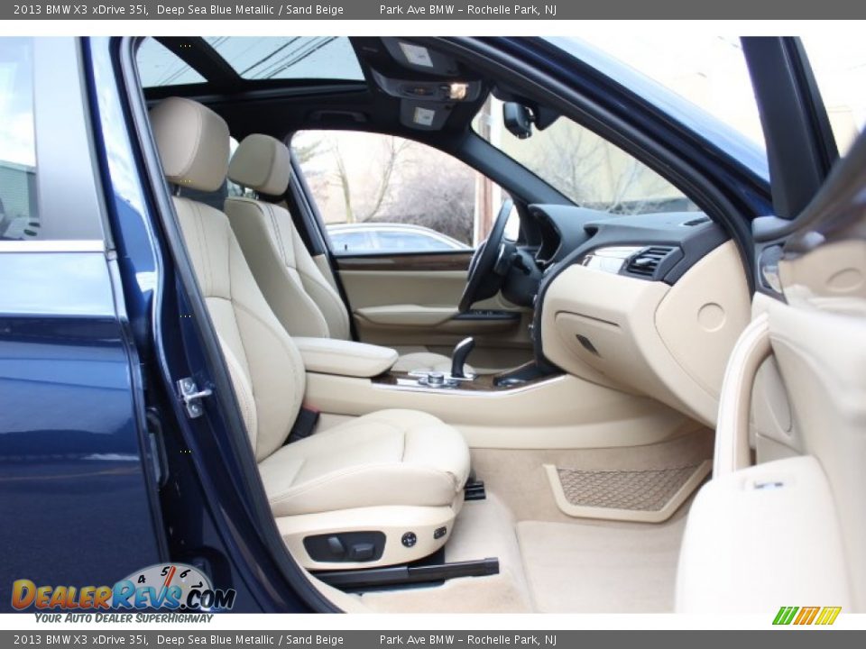 2013 BMW X3 xDrive 35i Deep Sea Blue Metallic / Sand Beige Photo #27