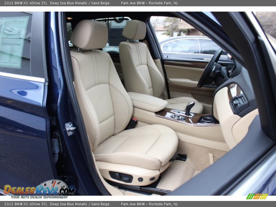 2013 BMW X3 xDrive 35i Deep Sea Blue Metallic / Sand Beige Photo #28