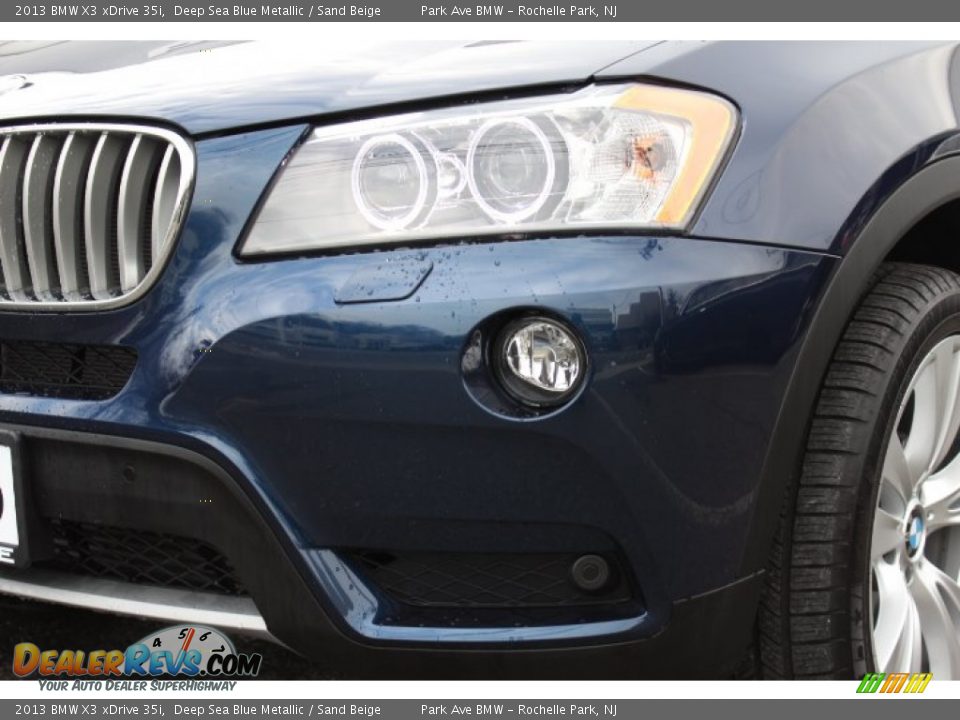 2013 BMW X3 xDrive 35i Deep Sea Blue Metallic / Sand Beige Photo #30
