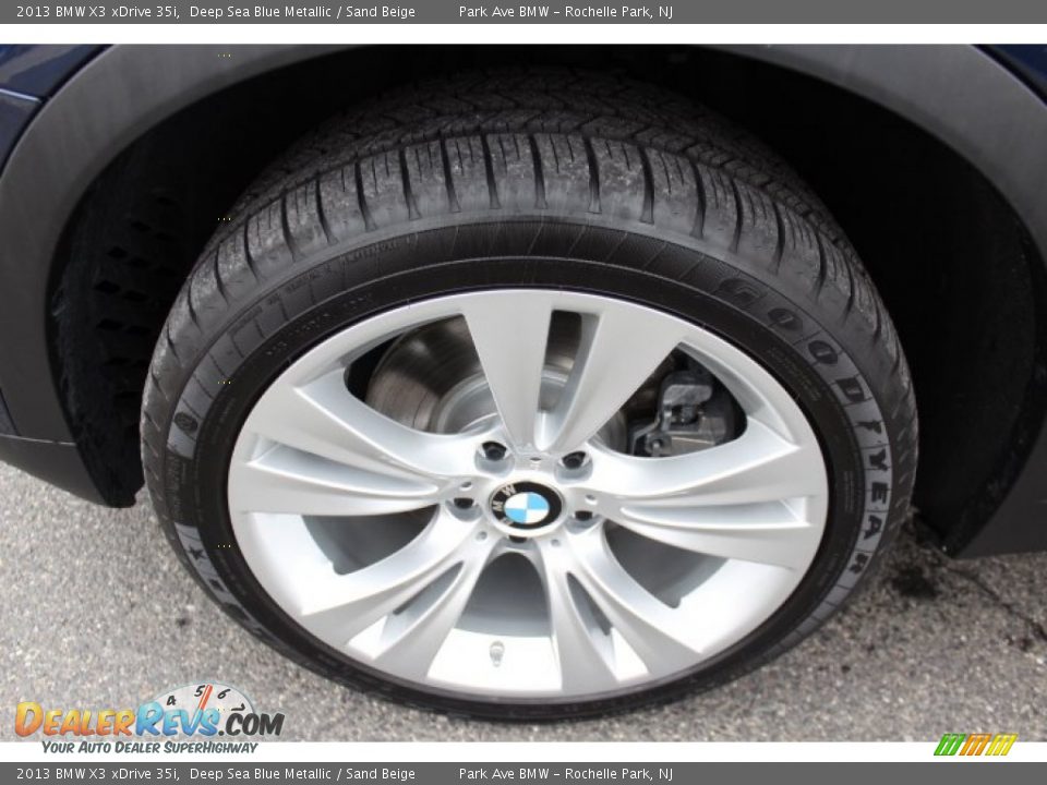 2013 BMW X3 xDrive 35i Deep Sea Blue Metallic / Sand Beige Photo #32