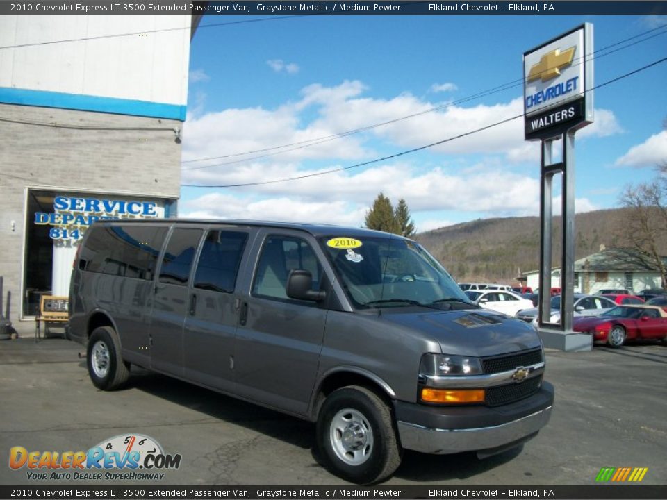 2010 Chevrolet Express LT 3500 Extended Passenger Van Graystone Metallic / Medium Pewter Photo #1