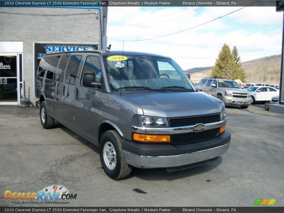 2010 Chevrolet Express LT 3500 Extended Passenger Van Graystone Metallic / Medium Pewter Photo #2