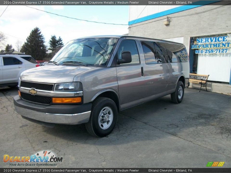 2010 Chevrolet Express LT 3500 Extended Passenger Van Graystone Metallic / Medium Pewter Photo #3