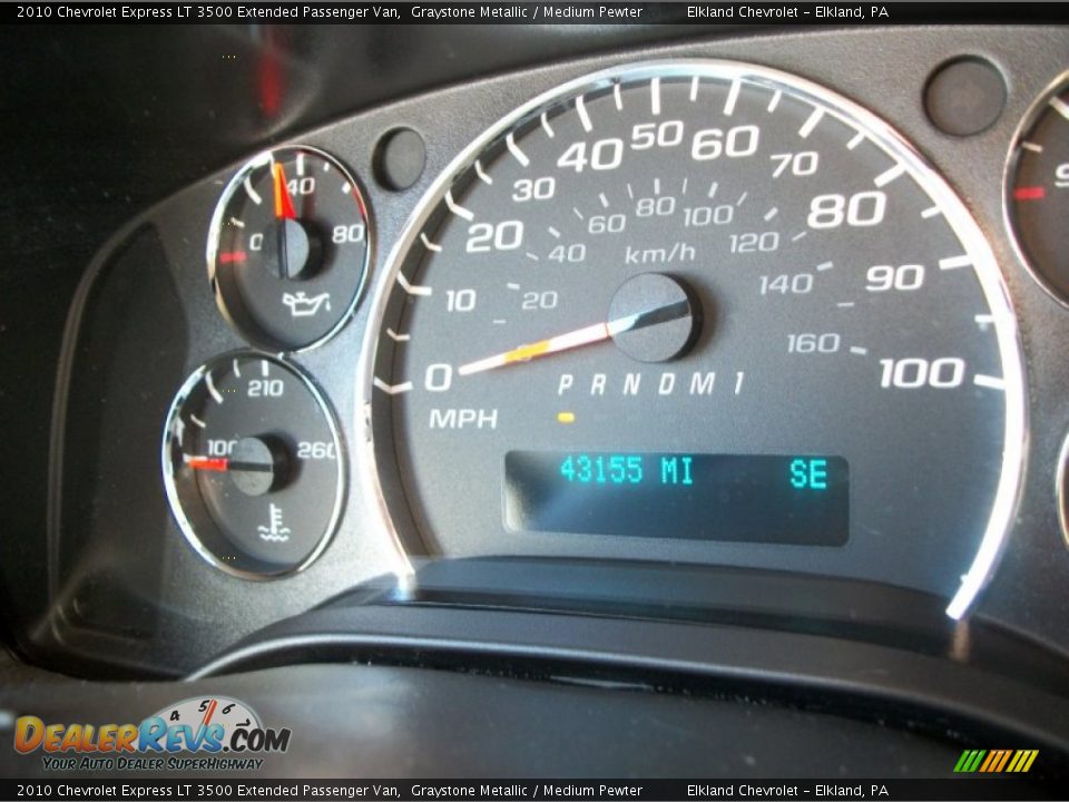 2010 Chevrolet Express LT 3500 Extended Passenger Van Graystone Metallic / Medium Pewter Photo #23
