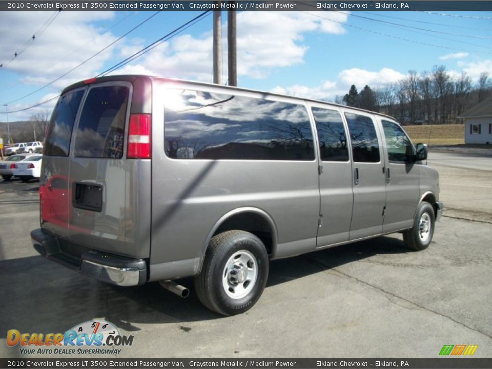 2010 Chevrolet Express LT 3500 Extended Passenger Van Graystone Metallic / Medium Pewter Photo #28