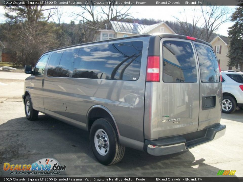 2010 Chevrolet Express LT 3500 Extended Passenger Van Graystone Metallic / Medium Pewter Photo #29