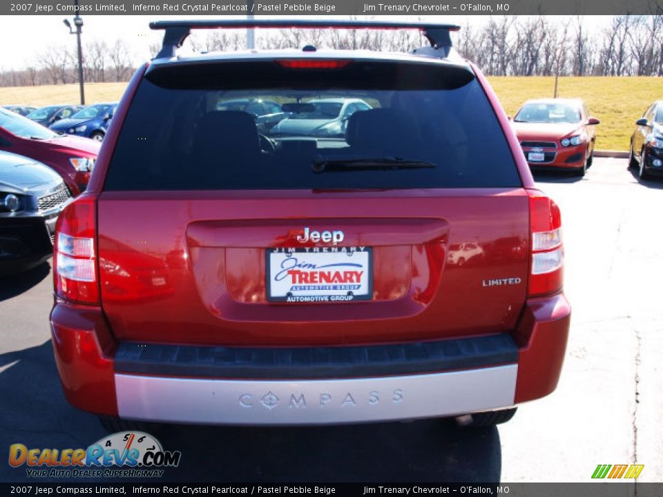 2007 Jeep Compass Limited Inferno Red Crystal Pearlcoat / Pastel Pebble Beige Photo #6