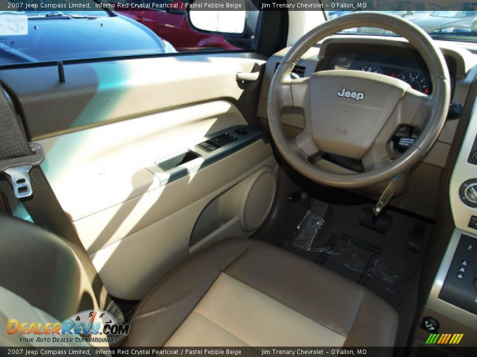 2007 Jeep Compass Limited Inferno Red Crystal Pearlcoat / Pastel Pebble Beige Photo #11