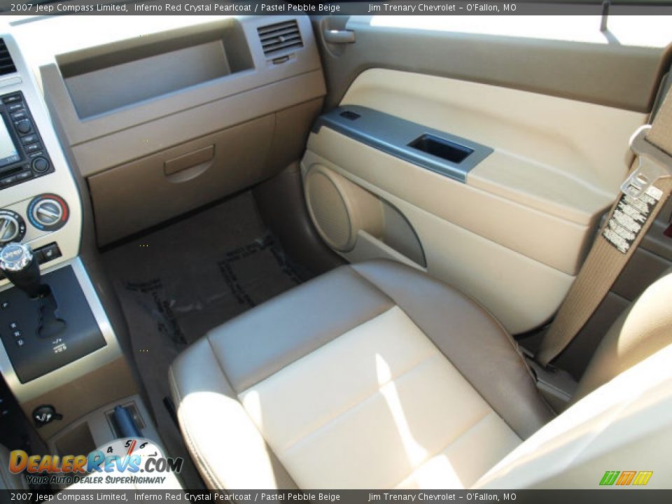 2007 Jeep Compass Limited Inferno Red Crystal Pearlcoat / Pastel Pebble Beige Photo #13