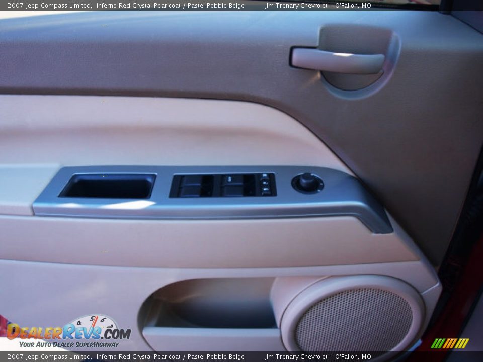2007 Jeep Compass Limited Inferno Red Crystal Pearlcoat / Pastel Pebble Beige Photo #15