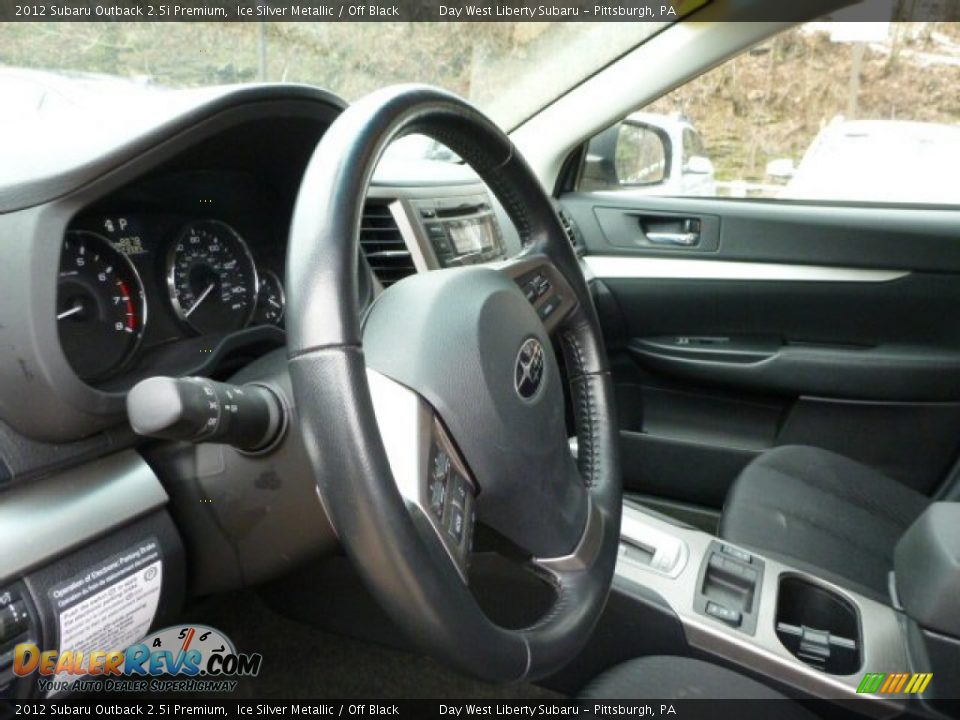 2012 Subaru Outback 2.5i Premium Ice Silver Metallic / Off Black Photo #16