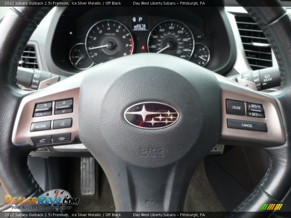 2012 Subaru Outback 2.5i Premium Ice Silver Metallic / Off Black Photo #18