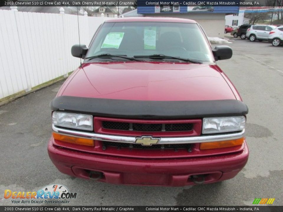 2003 Chevrolet S10 LS Crew Cab 4x4 Dark Cherry Red Metallic / Graphite Photo #6