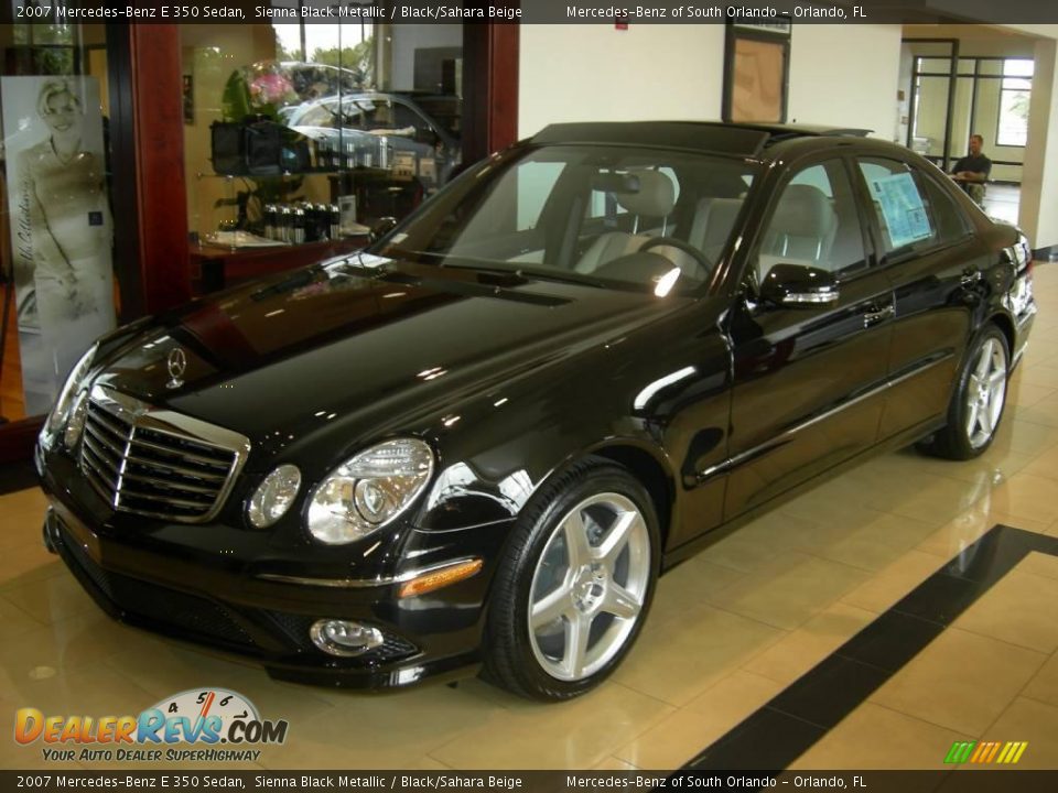 2007 Mercedes-Benz E 350 Sedan Sienna Black Metallic / Black/Sahara Beige Photo #1