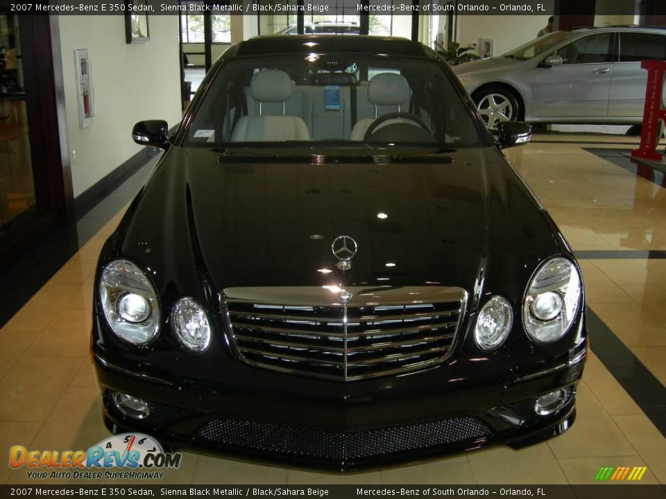 2007 Mercedes-Benz E 350 Sedan Sienna Black Metallic / Black/Sahara Beige Photo #2