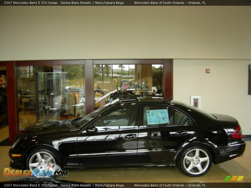 2007 Mercedes-Benz E 350 Sedan Sienna Black Metallic / Black/Sahara Beige Photo #3