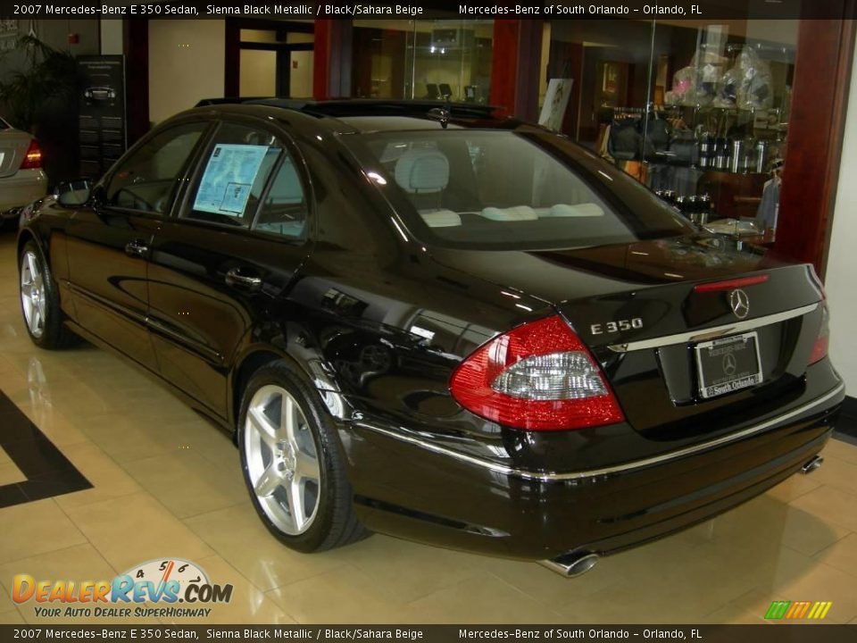 2007 Mercedes-Benz E 350 Sedan Sienna Black Metallic / Black/Sahara Beige Photo #4