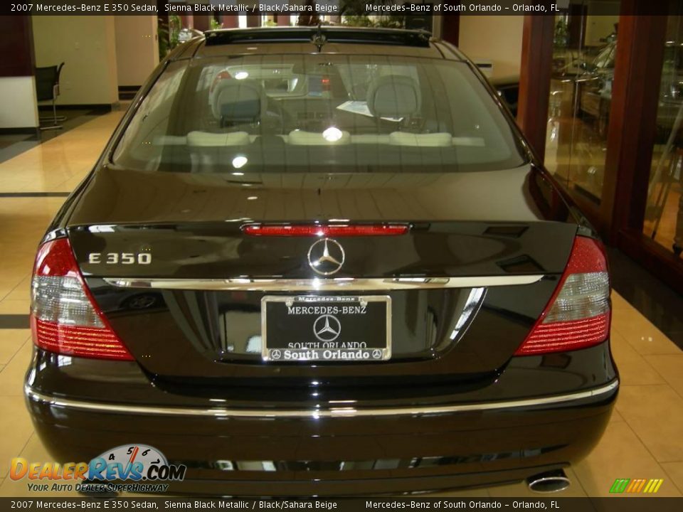 2007 Mercedes-Benz E 350 Sedan Sienna Black Metallic / Black/Sahara Beige Photo #5