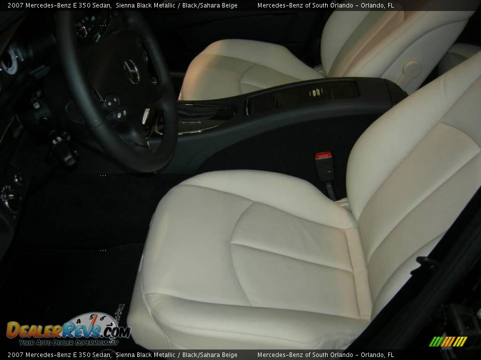 2007 Mercedes-Benz E 350 Sedan Sienna Black Metallic / Black/Sahara Beige Photo #10