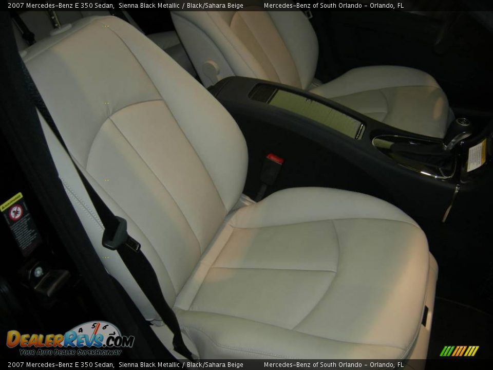 2007 Mercedes-Benz E 350 Sedan Sienna Black Metallic / Black/Sahara Beige Photo #13
