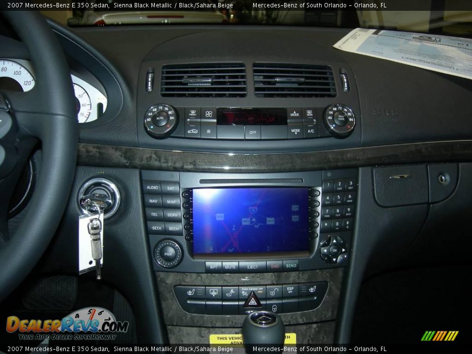 2007 Mercedes-Benz E 350 Sedan Sienna Black Metallic / Black/Sahara Beige Photo #15