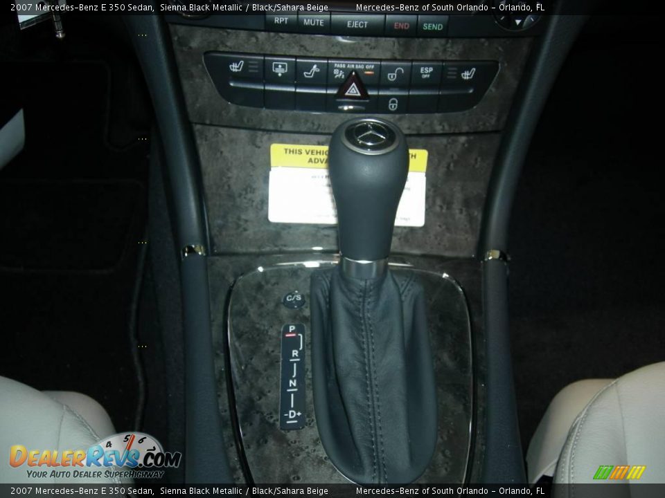 2007 Mercedes-Benz E 350 Sedan Sienna Black Metallic / Black/Sahara Beige Photo #17