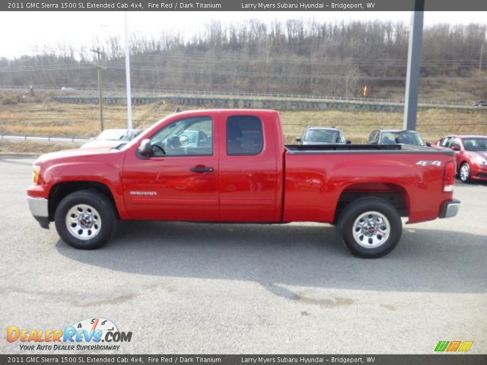 2011 GMC Sierra 1500 SL Extended Cab 4x4 Fire Red / Dark Titanium Photo #4