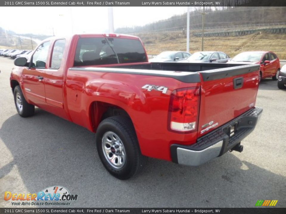 2011 GMC Sierra 1500 SL Extended Cab 4x4 Fire Red / Dark Titanium Photo #5
