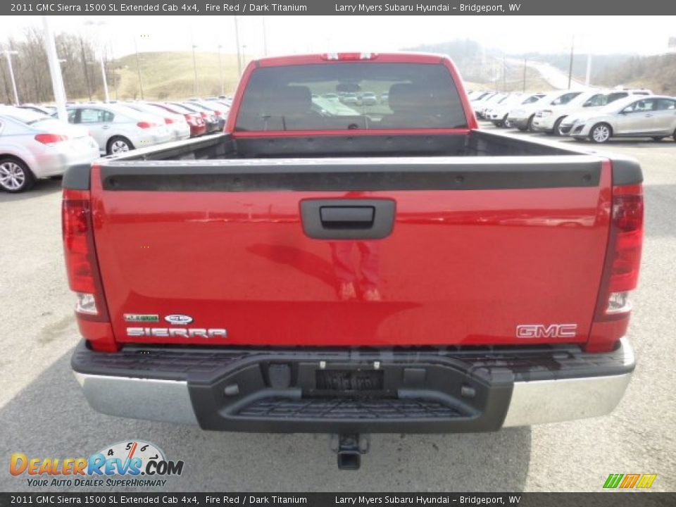 2011 GMC Sierra 1500 SL Extended Cab 4x4 Fire Red / Dark Titanium Photo #6