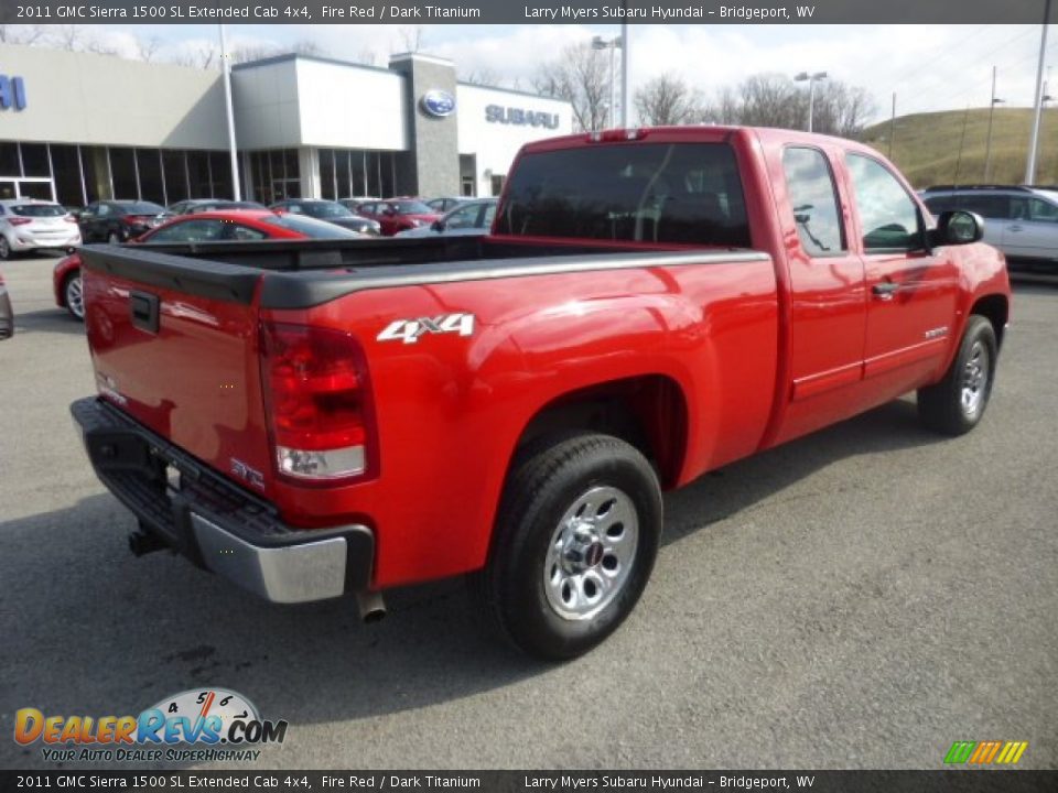 2011 GMC Sierra 1500 SL Extended Cab 4x4 Fire Red / Dark Titanium Photo #7