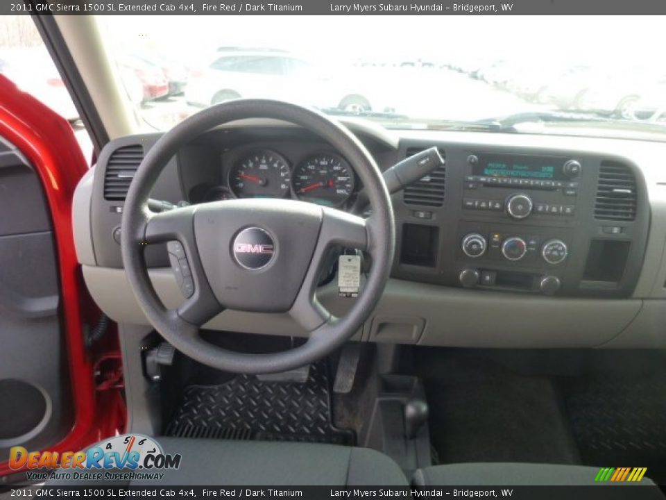 2011 GMC Sierra 1500 SL Extended Cab 4x4 Fire Red / Dark Titanium Photo #15