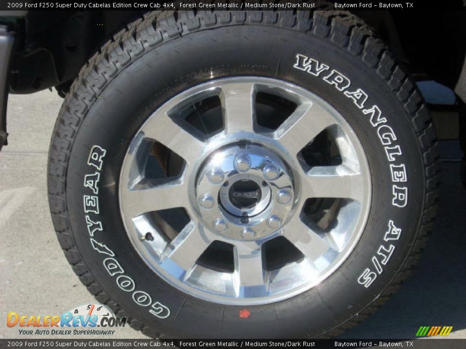 2009 Ford F250 Super Duty Cabelas Edition Crew Cab 4x4 Forest Green Metallic / Medium Stone/Dark Rust Photo #2