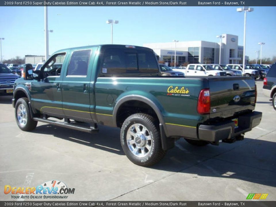 2009 Ford F250 Super Duty Cabelas Edition Crew Cab 4x4 Forest Green Metallic / Medium Stone/Dark Rust Photo #3