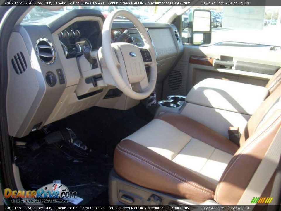 2009 Ford F250 Super Duty Cabelas Edition Crew Cab 4x4 Forest Green Metallic / Medium Stone/Dark Rust Photo #4