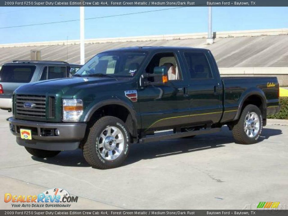 2009 Ford F250 Super Duty Cabelas Edition Crew Cab 4x4 Forest Green Metallic / Medium Stone/Dark Rust Photo #5