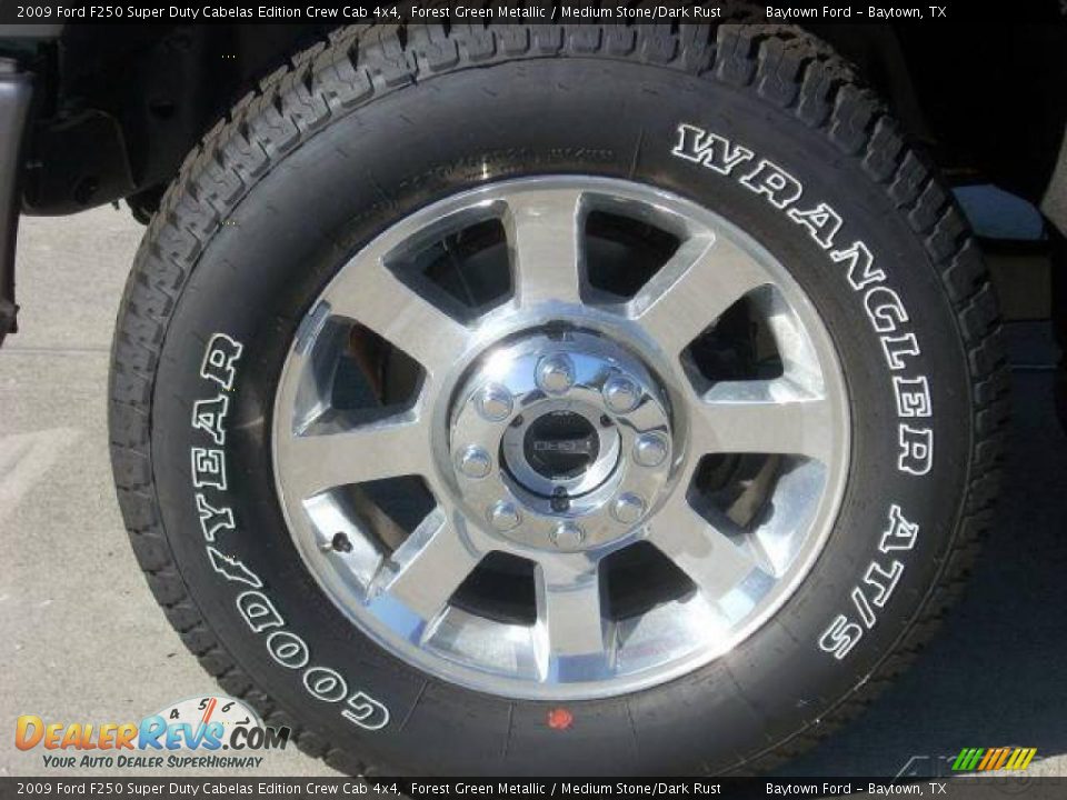 2009 Ford F250 Super Duty Cabelas Edition Crew Cab 4x4 Forest Green Metallic / Medium Stone/Dark Rust Photo #6