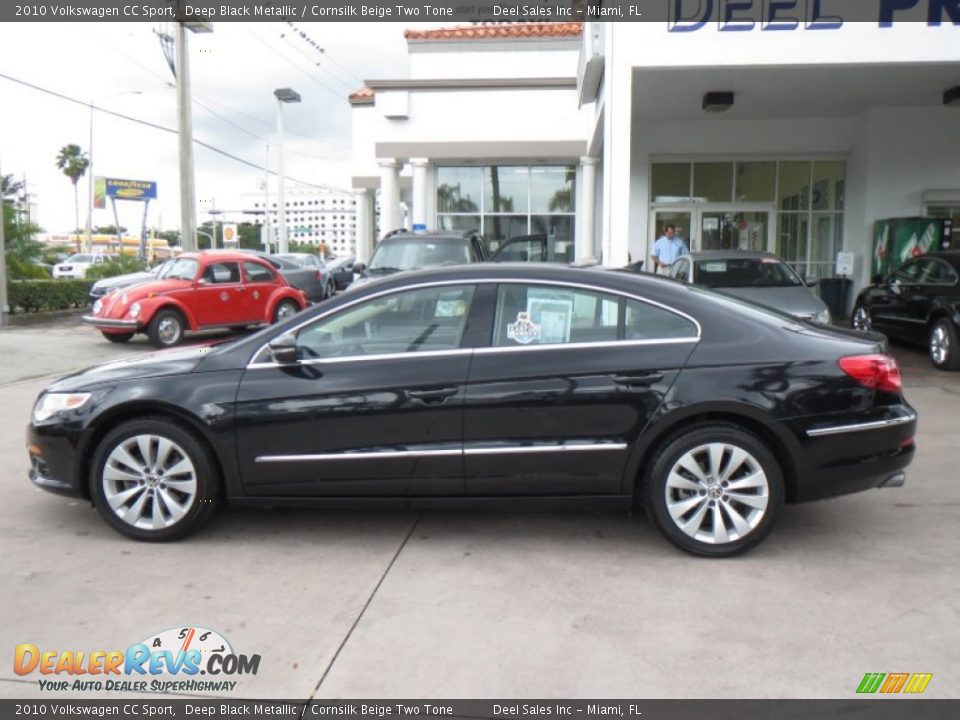 2010 Volkswagen CC Sport Deep Black Metallic / Cornsilk Beige Two Tone Photo #2