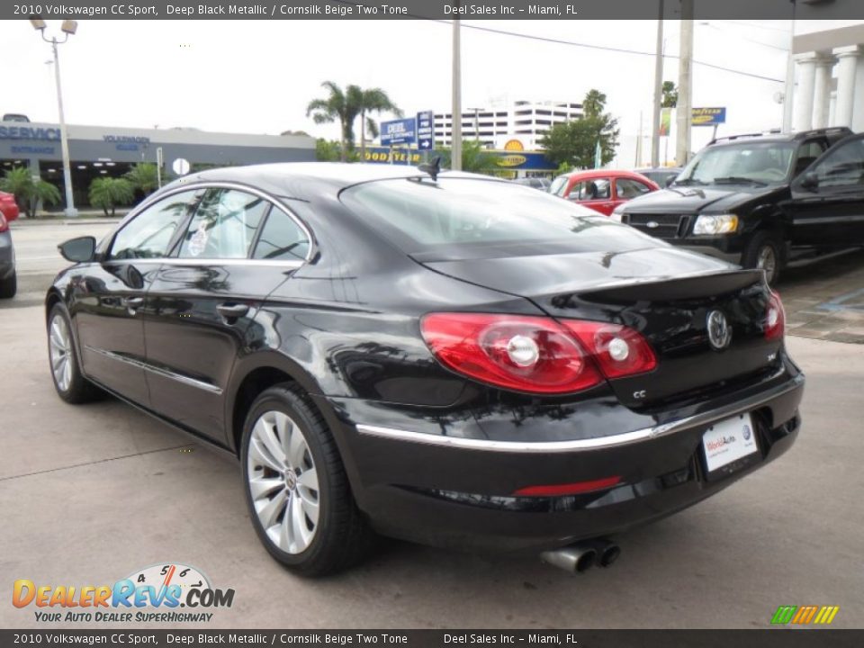 2010 Volkswagen CC Sport Deep Black Metallic / Cornsilk Beige Two Tone Photo #3