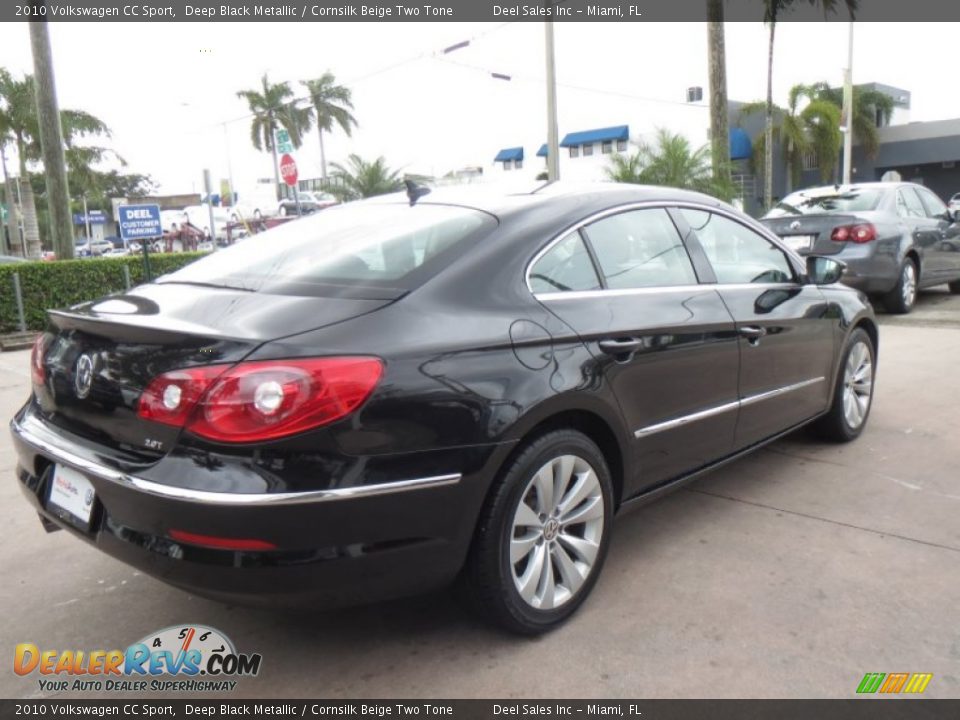 2010 Volkswagen CC Sport Deep Black Metallic / Cornsilk Beige Two Tone Photo #5