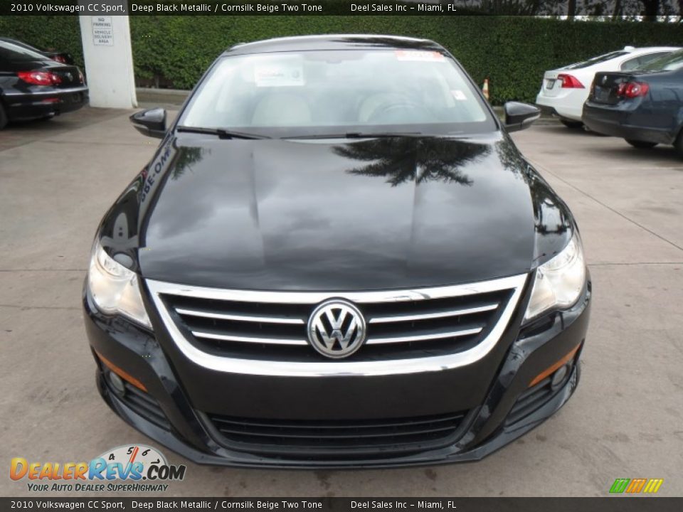 2010 Volkswagen CC Sport Deep Black Metallic / Cornsilk Beige Two Tone Photo #8
