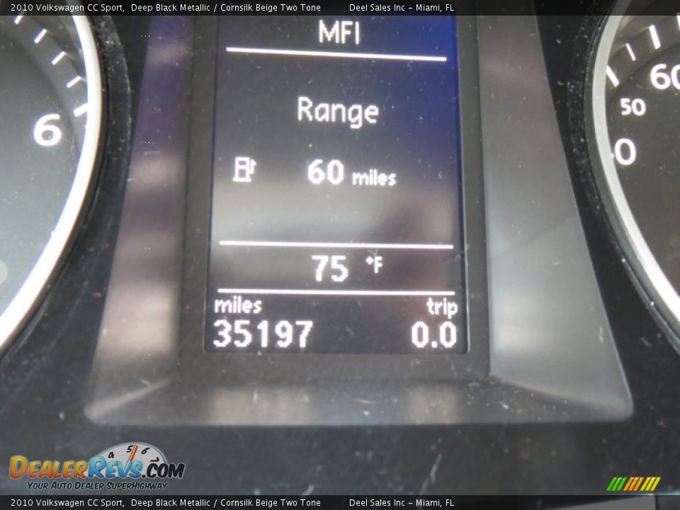 2010 Volkswagen CC Sport Deep Black Metallic / Cornsilk Beige Two Tone Photo #14