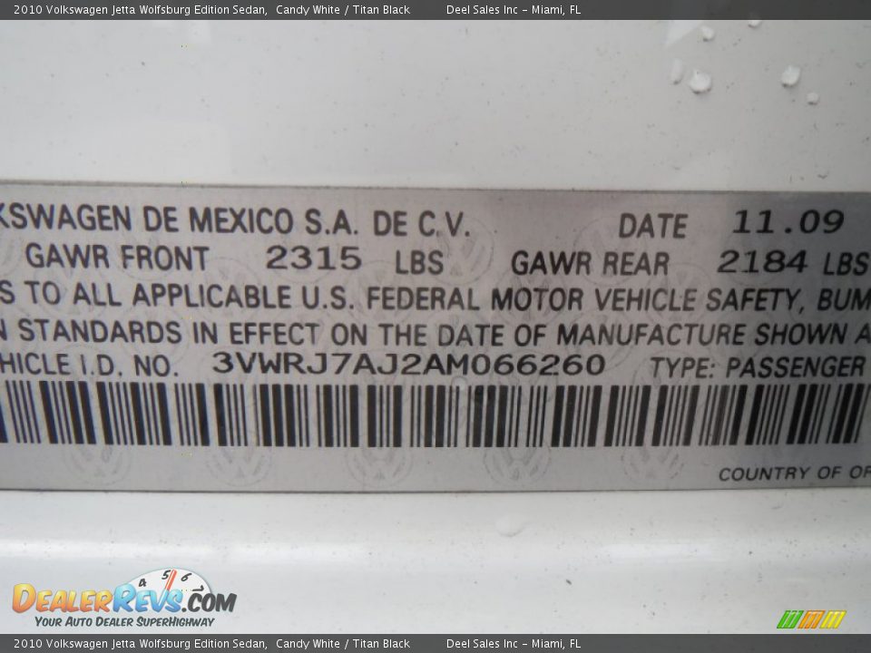 2010 Volkswagen Jetta Wolfsburg Edition Sedan Candy White / Titan Black Photo #14