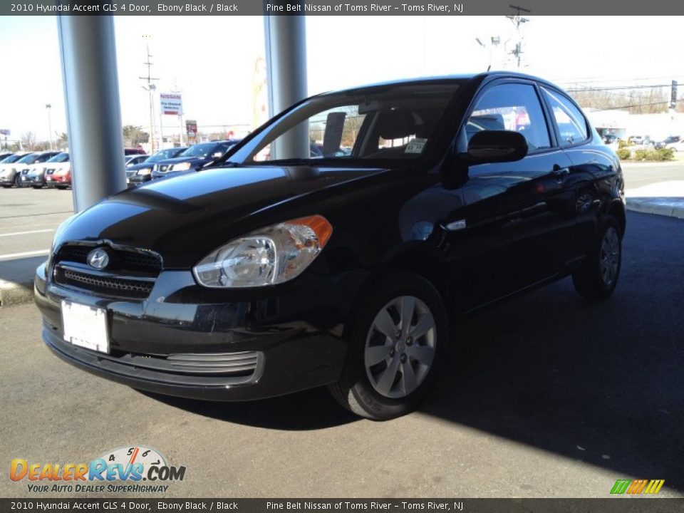 2010 Hyundai Accent GLS 4 Door Ebony Black / Black Photo #1