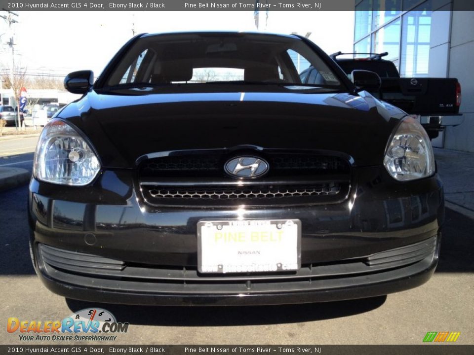 2010 Hyundai Accent GLS 4 Door Ebony Black / Black Photo #2