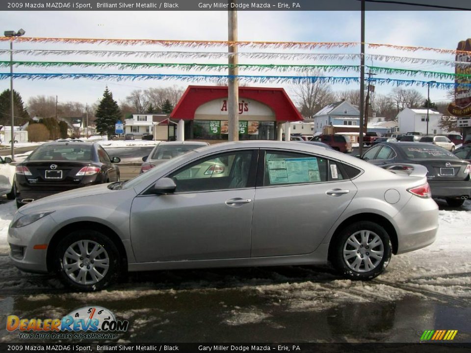 2009 Mazda MAZDA6 i Sport Brilliant Silver Metallic / Black Photo #2